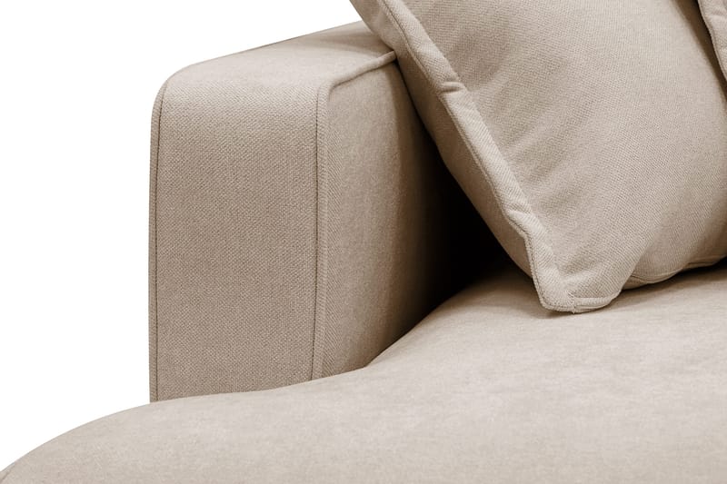 Rossita Lyx 6-seters venstrevendt U-formet ekstra dyp sofa med divan og sjeselong i stoff - Lysebrun - Møbler - Sofaer - U-sofa