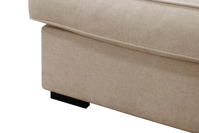 Rossita Lyx 6-seters venstrevendt U-formet ekstra dyp sofa med divan og sjeselong i stoff - Lysebrun - Møbler - Sofaer - U-sofa
