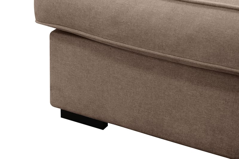 Rossita Lyx 6-seters venstrevendt U-formet ekstra dyp sofa med divan og sjeselong i stoff - Mørkebrun - Møbler - Sofaer - U-sofa