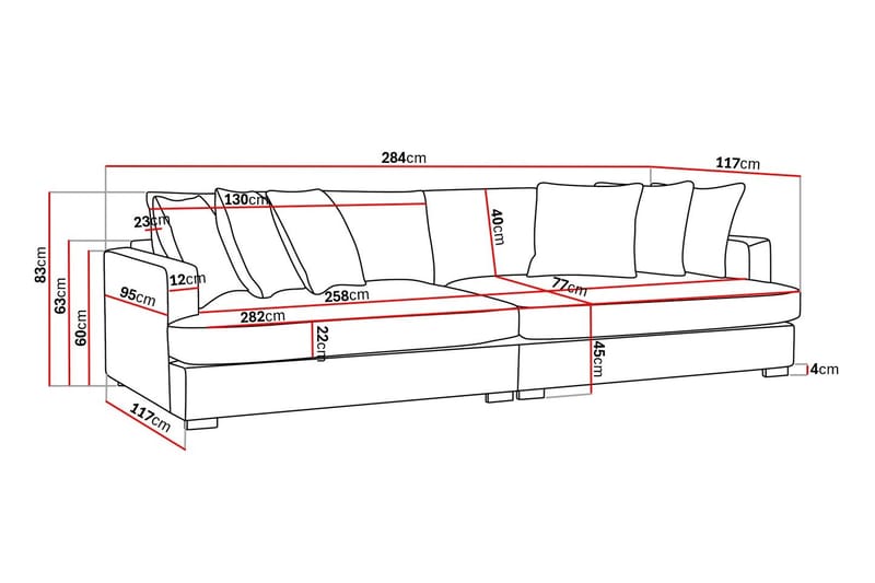 Rossita_lyx_4seater_ Scandinavian Choice - Møbler - Sofaer - Fløyel sofaer
