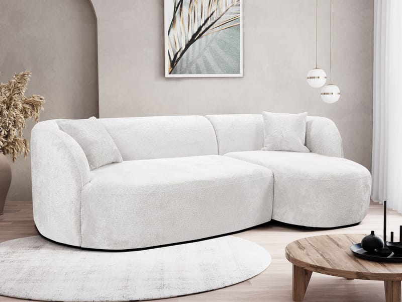 Rylian 3-seters sofa med divan - hvit - Møbler - Sofaer - Hjørnesofa