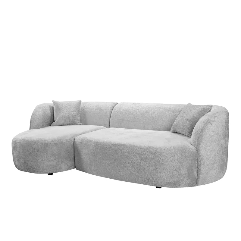 Rylian 3-seters sofa med divan - lysegrå - Møbler - Sofaer - Hjørnesofa