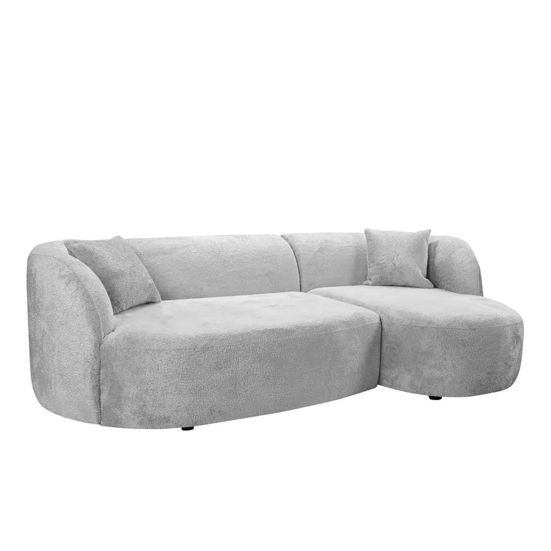 Rylian 3-seters sofa med divan - lysegrå - Møbler - Sofaer - Hjørnesofa