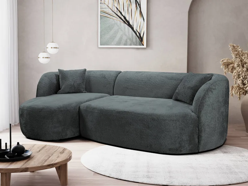 Rylian 3-seters sofa med divan - mørkegrå - Møbler - Sofaer - Hjørnesofa