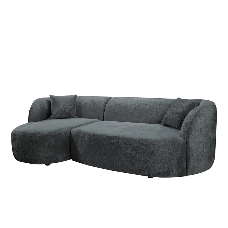 Rylian 3-seters sofa med divan - mørkegrå - Møbler - Sofaer - Hjørnesofa