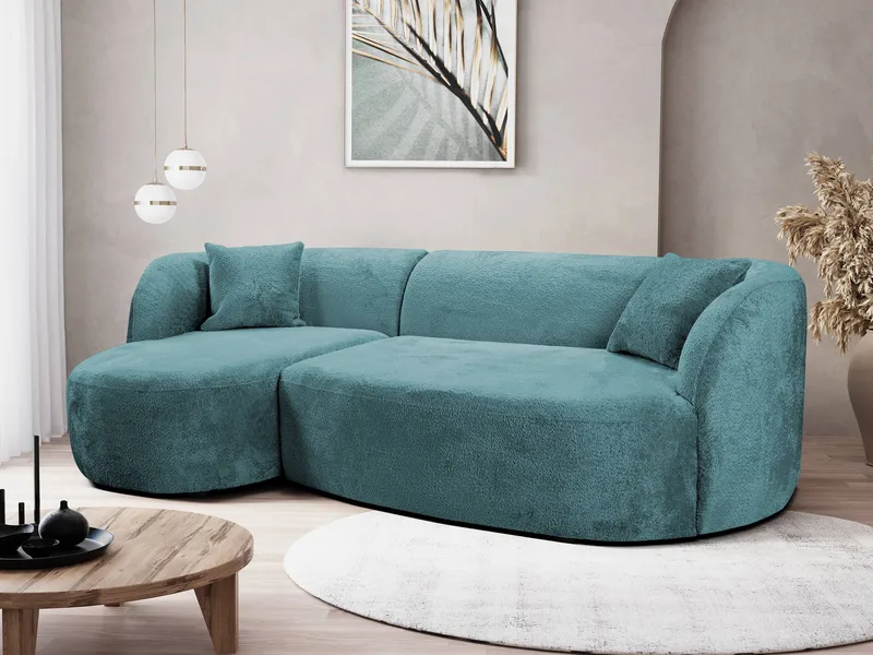 Rylian 3-seters sofa med divan - turkis - Møbler - Sofaer - Hjørnesofa