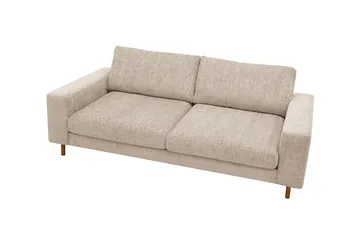 Scandi dyp 3-seters sofa i chenille - Beige - Møbler - Sofaer - Fløyel sofaer