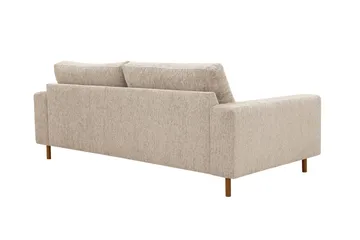 Scandi dyp 3-seters sofa i chenille - Beige - Møbler - Sofaer - Fløyel sofaer