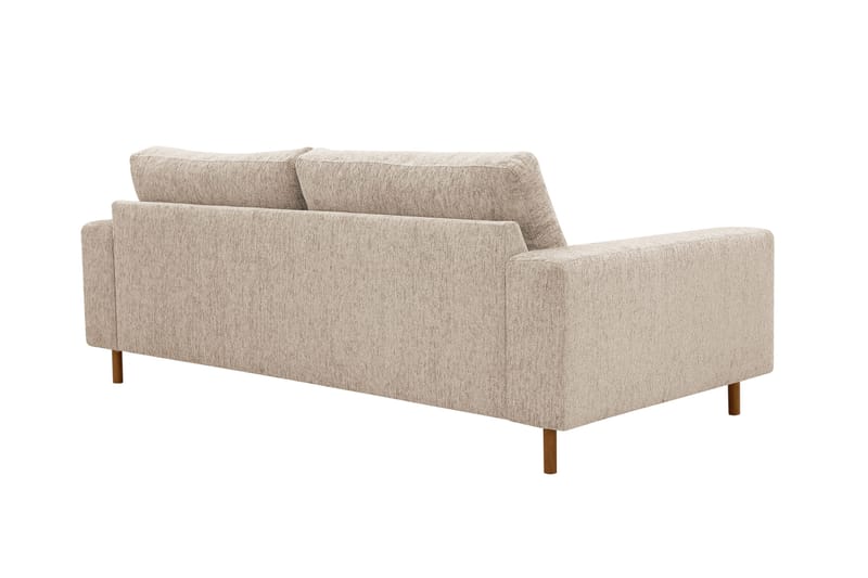 Scandi dyp 3-seters sofa i chenille - Beige - Møbler - Sofaer - Fløyel sofaer