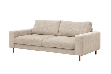 Scandi dyp 3-seters sofa i chenille - Beige - Møbler - Sofaer - Fløyel sofaer