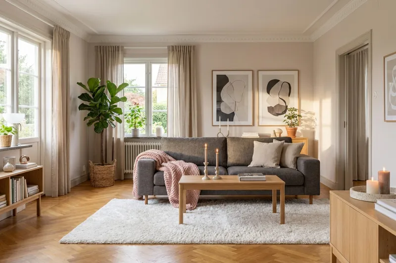 Scandi dyp 3-seters sofa i chenille - Grå - Møbler - Sofaer - Fløyel sofaer