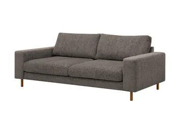 Scandi dyp 3-seters sofa i chenille - Grå - Møbler - Sofaer - Fløyel sofaer