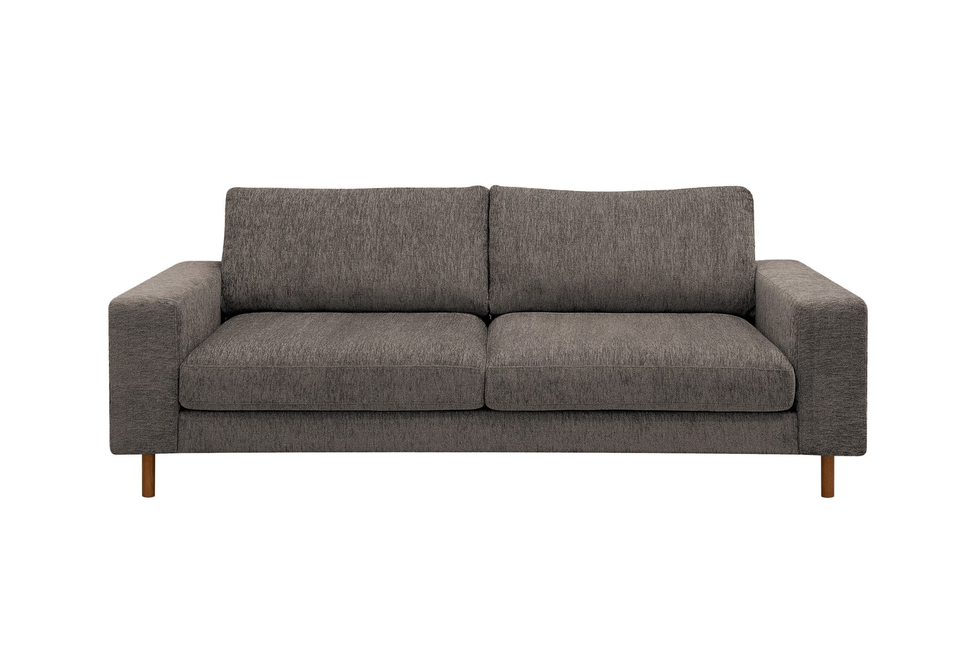Scandi dyp 3-seters sofa i chenille - Grå