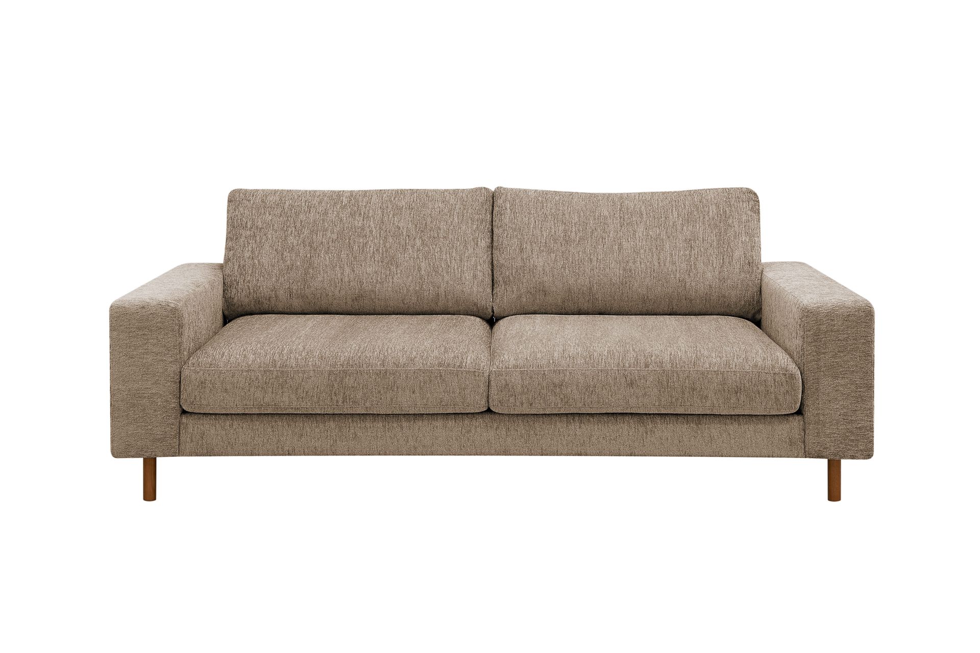 Scandi dyp 3-seters sofa i chenille - Mørk beige