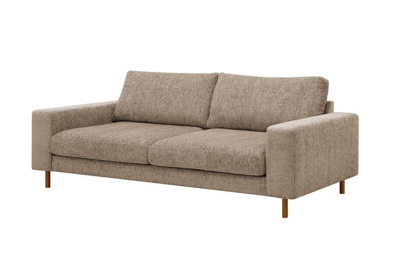 Scandi dyp 3-seters sofa i chenille - Mørk beige - Møbler - Sofaer - Fløyel sofaer