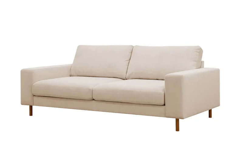 Scandi dyp 3-seters sofa i Kordfløyel - Beige - Møbler - Sofaer - Sofa 3 seter