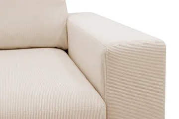 Scandi dyp 3-seters sofa i Kordfløyel - Beige - Møbler - Sofaer - Sofa 3 seter