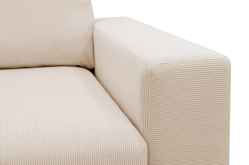 Scandi dyp 3-seters sofa i Kordfløyel - Beige - Møbler - Sofaer - Sofa 3 seter