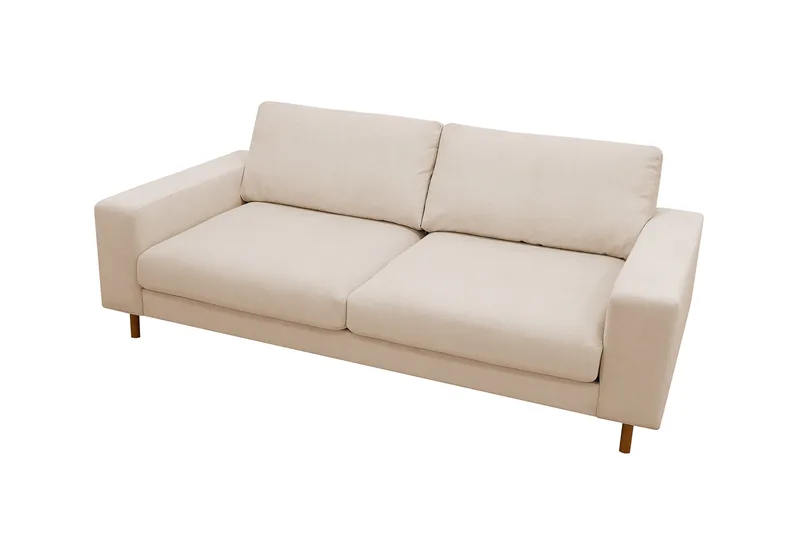 Scandi dyp 3-seters sofa i Kordfløyel - Beige - Møbler - Sofaer - Sofa 3 seter