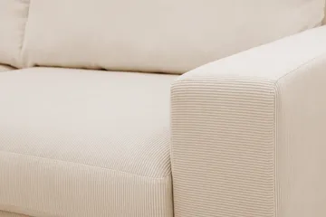 Scandi dyp 3-seters sofa i Kordfløyel - Beige - Møbler - Sofaer - Sofa 3 seter
