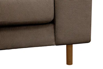 Scandi dyp 3-seters sofa i Kordfløyel - Brun - Møbler - Sofaer - Sofa 3 seter