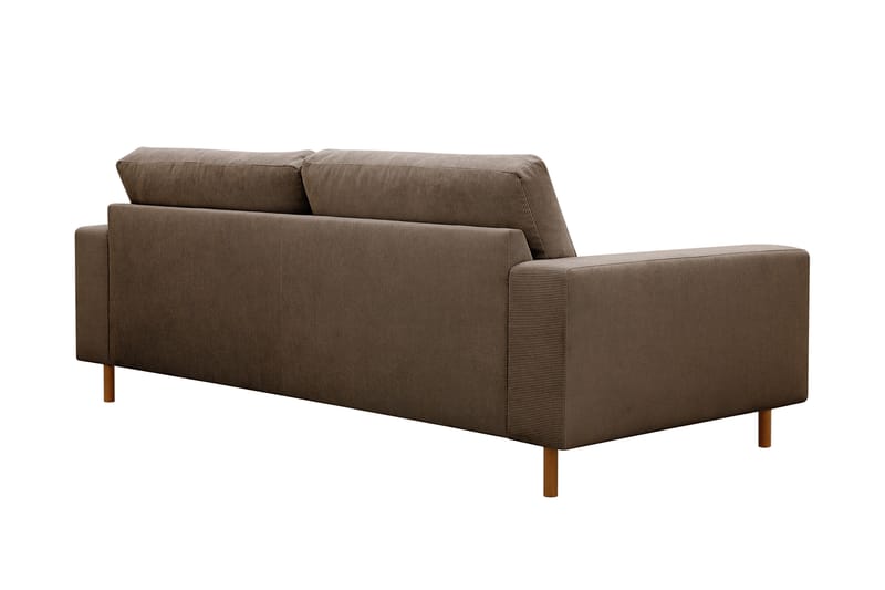 Scandi dyp 3-seters sofa i Kordfløyel - Brun - Møbler - Sofaer - Sofa 3 seter