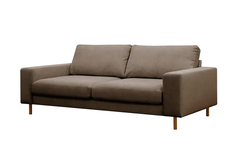 Scandi dyp 3-seters sofa i Kordfløyel - Brun - Møbler - Sofaer - Sofa 3 seter