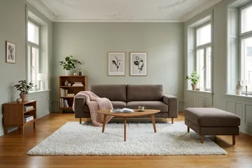 Scandi dyp 3-seters sofa i Kordfløyel - Brun - Møbler - Sofaer - Sofa 3 seter