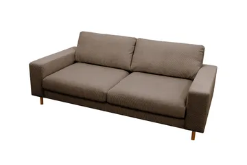 Scandi dyp 3-seters sofa i Kordfløyel - Brun - Møbler - Sofaer - Sofa 3 seter