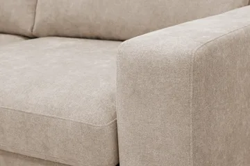 Scandi dyp 3-seters sofa i stoff - Beige - Møbler - Sofaer - Sofa 3 seter