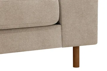 Scandi dyp 3-seters sofa i stoff - Beige - Møbler - Sofaer - Sofa 3 seter