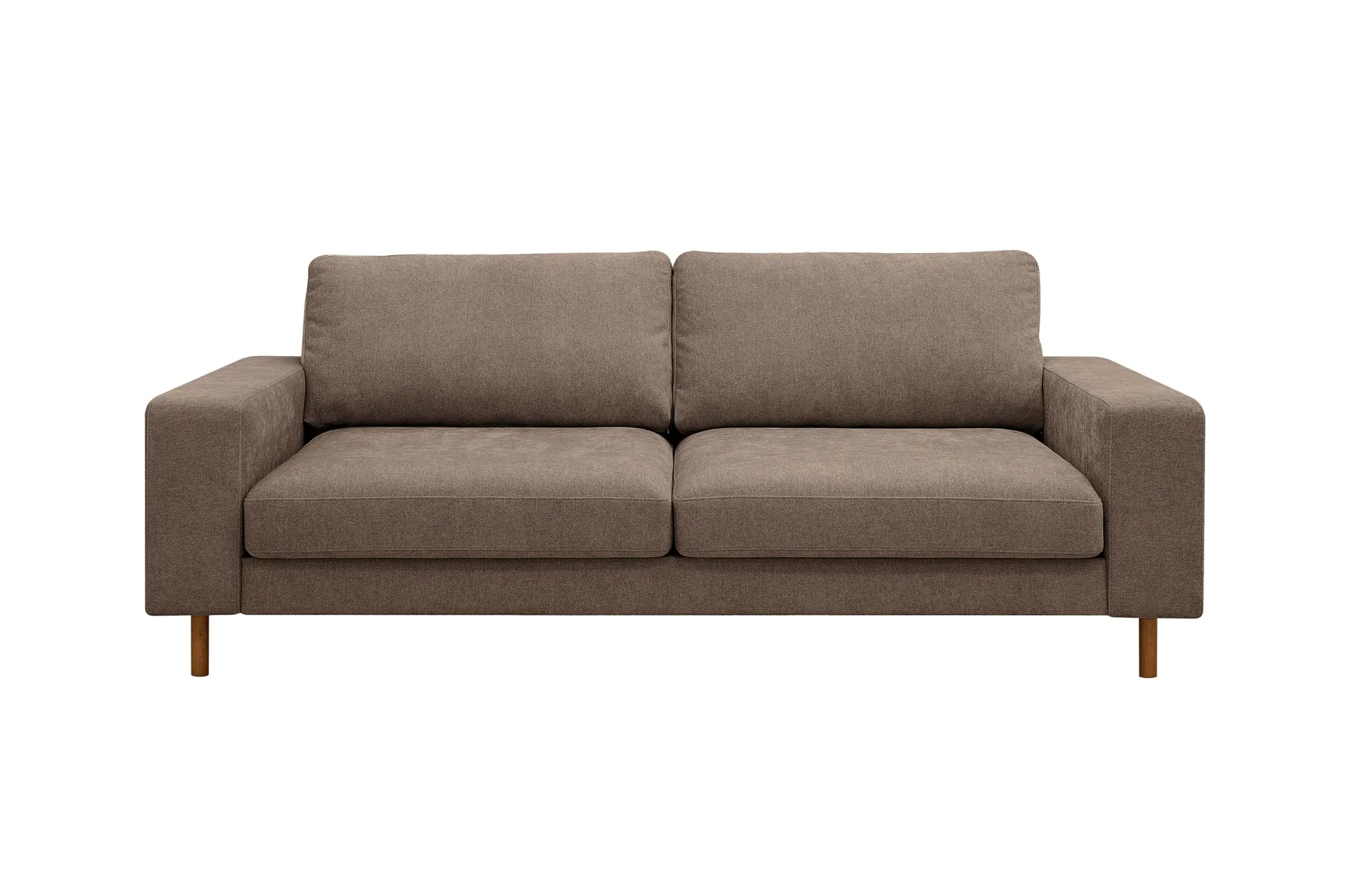 Scandi dyp 3-seters sofa i stoff - Mørkebrun