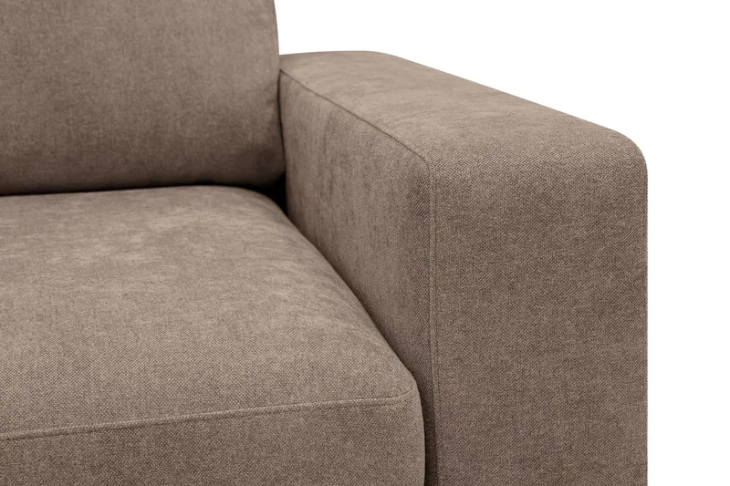 Scandi dyp 3-seters sofa i stoff - Mørkebrun - Møbler - Sofaer - Sofa 3 seter