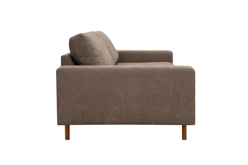 Scandi dyp 3-seters sofa i stoff - Mørkebrun - Møbler - Sofaer - Sofa 3 seter