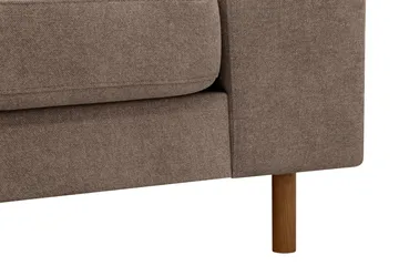 Scandi dyp 3-seters sofa i stoff - Mørkebrun - Møbler - Sofaer - Sofa 3 seter