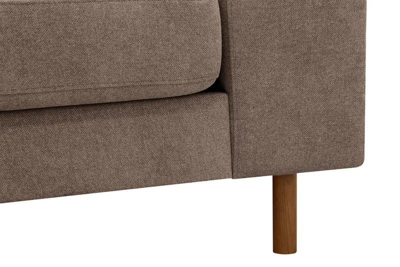 Scandi dyp 3-seters sofa i stoff - Mørkebrun - Møbler - Sofaer - Sofa 3 seter