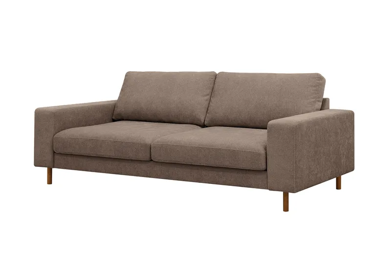 Scandi dyp 3-seters sofa i stoff - Mørkebrun - Møbler - Sofaer - Sofa 3 seter