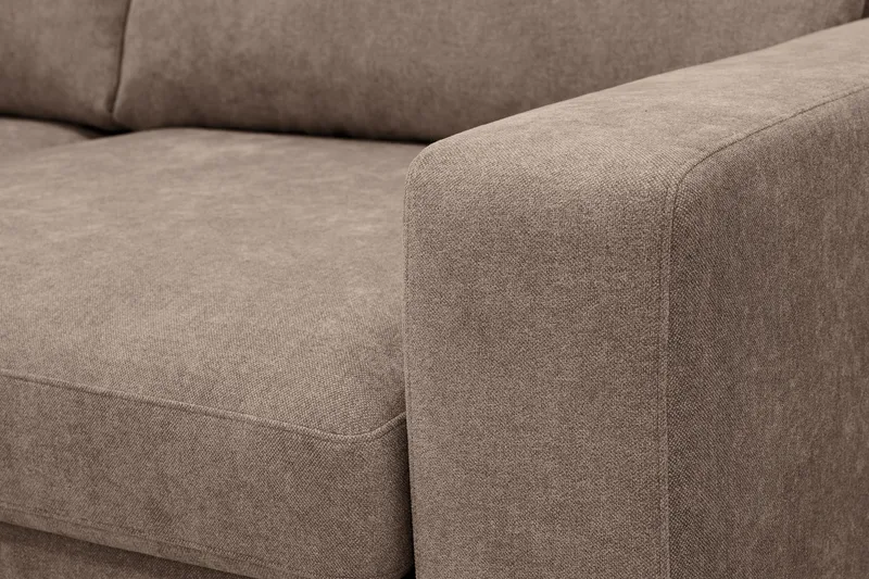 Scandi dyp 3-seters sofa i stoff - Mørkebrun - Møbler - Sofaer - Sofa 3 seter