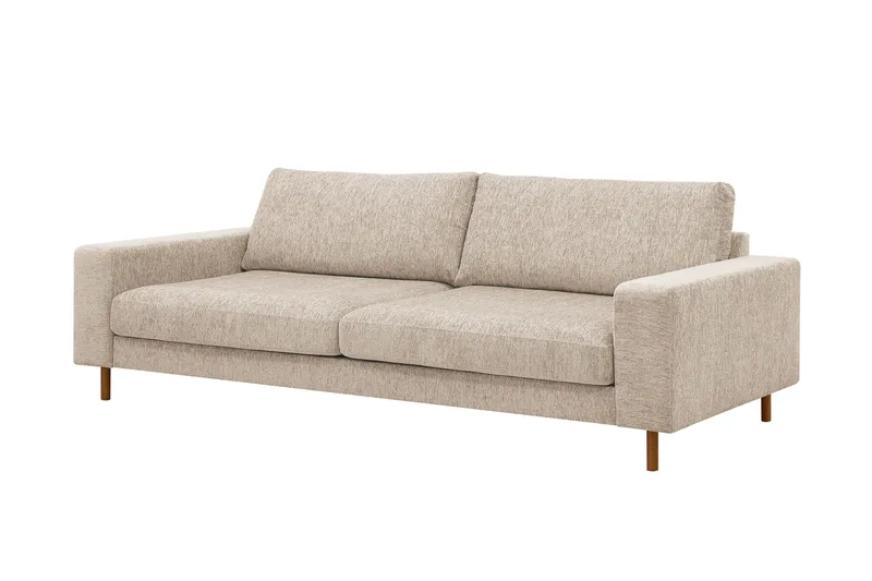 Scandi Dyp 4-seters sofa i chenille - Beige - Møbler - Sofaer - Fløyel sofaer