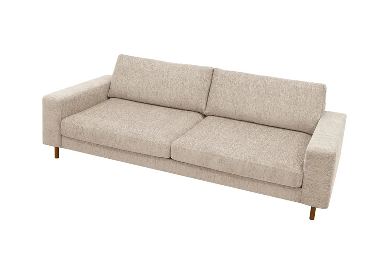 Scandi Dyp 4-seters sofa i chenille - Beige - Møbler - Sofaer - Fløyel sofaer