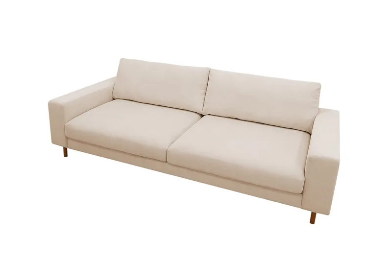 Scandi Dyp 4-seters sofa i Kordfløyel - Beige - Møbler - Sofaer - 4 seter sofa
