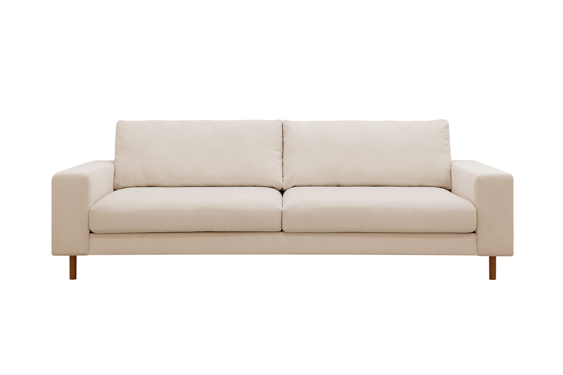 Scandi Dyp 4-seters sofa i Kordfløyel - Beige