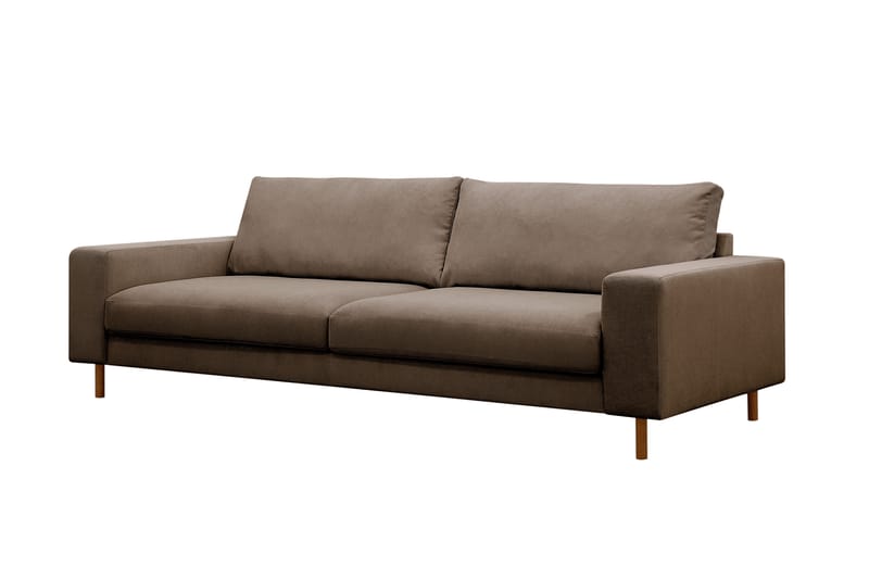 Scandi Dyp 4-seters sofa i Kordfløyel - Brun - Møbler - Sofaer - 4 seter sofa