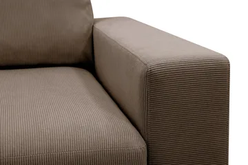 Scandi Dyp 4-seters sofa i Kordfløyel - Brun - Møbler - Sofaer - 4 seter sofa