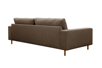 Scandi Dyp 4-seters sofa i Kordfløyel - Brun - Møbler - Sofaer - 4 seter sofa