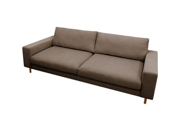 Scandi Dyp 4-seters sofa i Kordfløyel - Brun - Møbler - Sofaer - 4 seter sofa