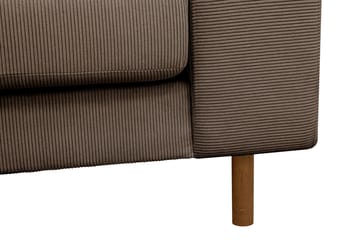 Scandi Dyp 4-seters sofa i Kordfløyel - Brun - Møbler - Sofaer - 4 seter sofa