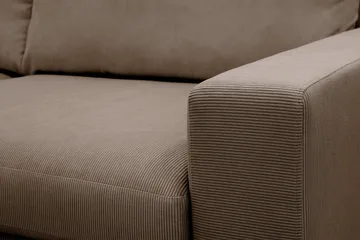 Scandi Dyp 4-seters sofa i Kordfløyel - Brun - Møbler - Sofaer - 4 seter sofa