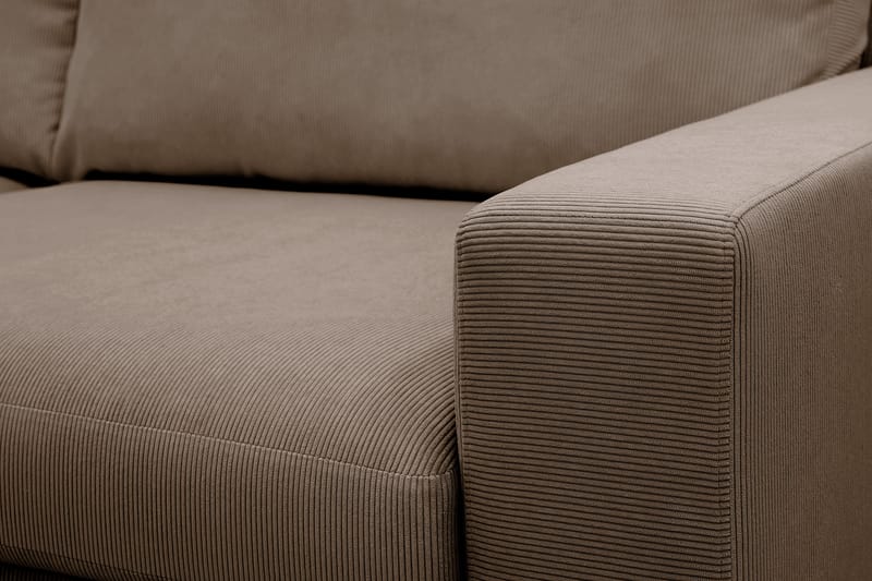 Scandi Dyp 4-seters sofa i Kordfløyel - Brun - Møbler - Sofaer - 4 seter sofa