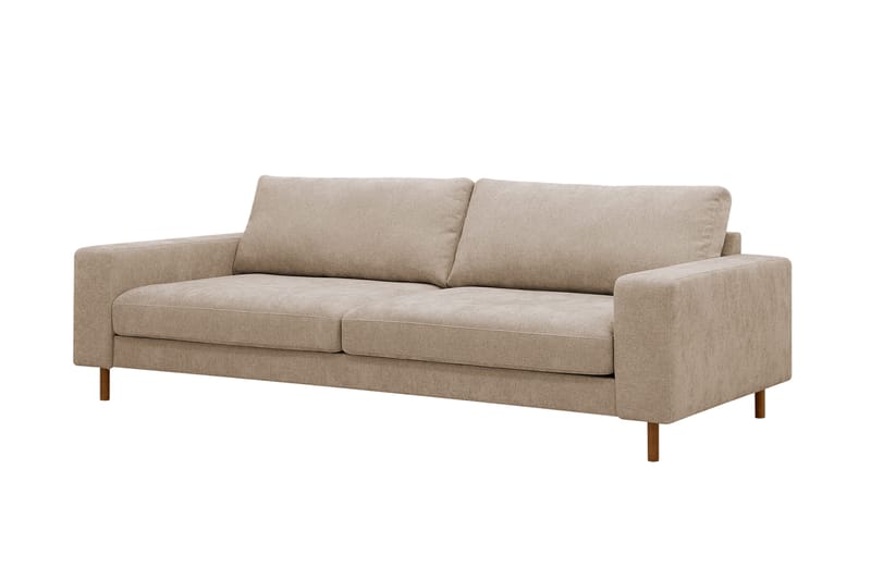 Scandi Dyp 4-seters sofa i stoff - Beige - Møbler - Sofaer - 4 seter sofa